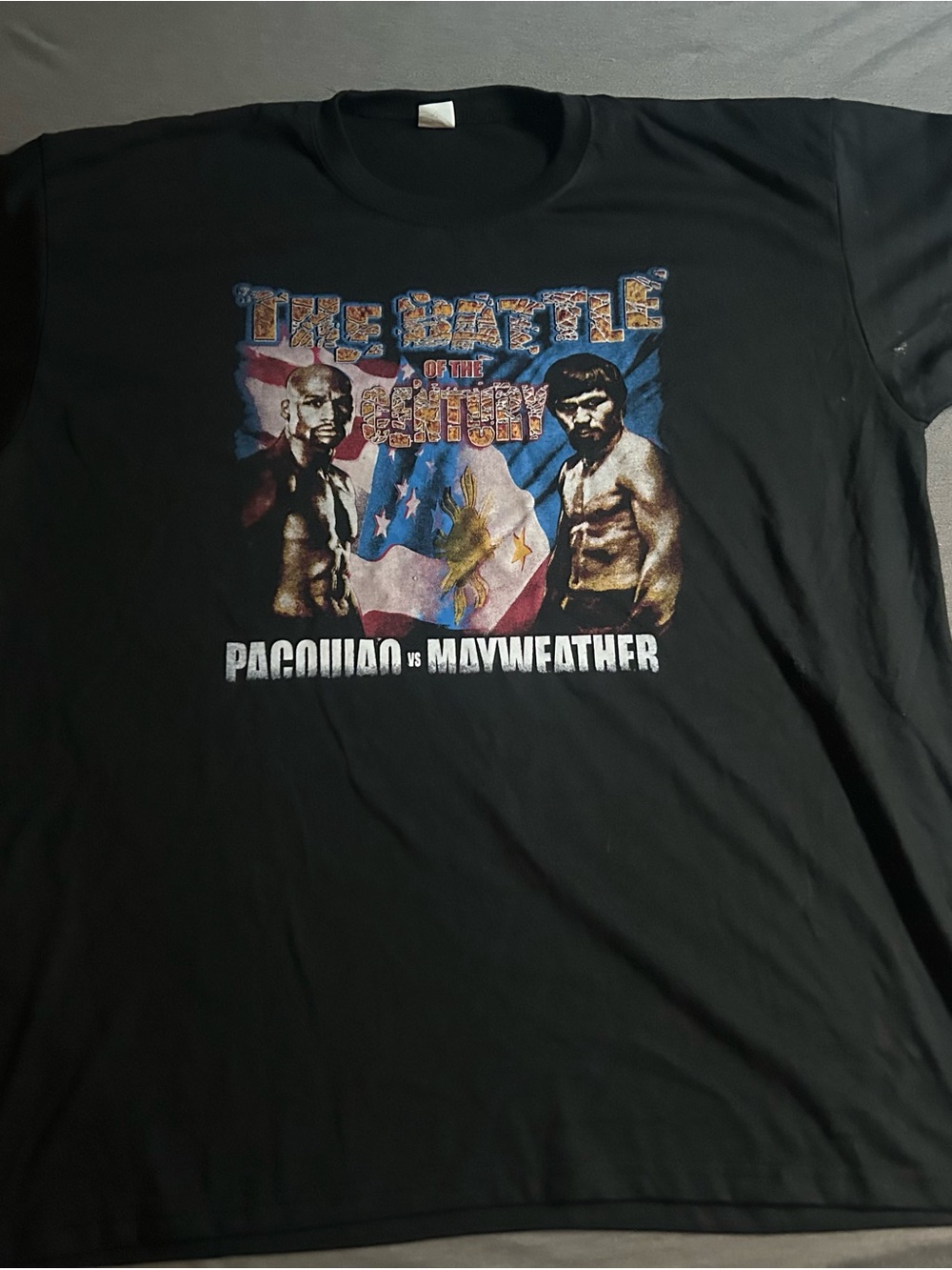 Mayweather vs Pacquiao Battle of the Century Boxing Shirt XXL Graphic Tee